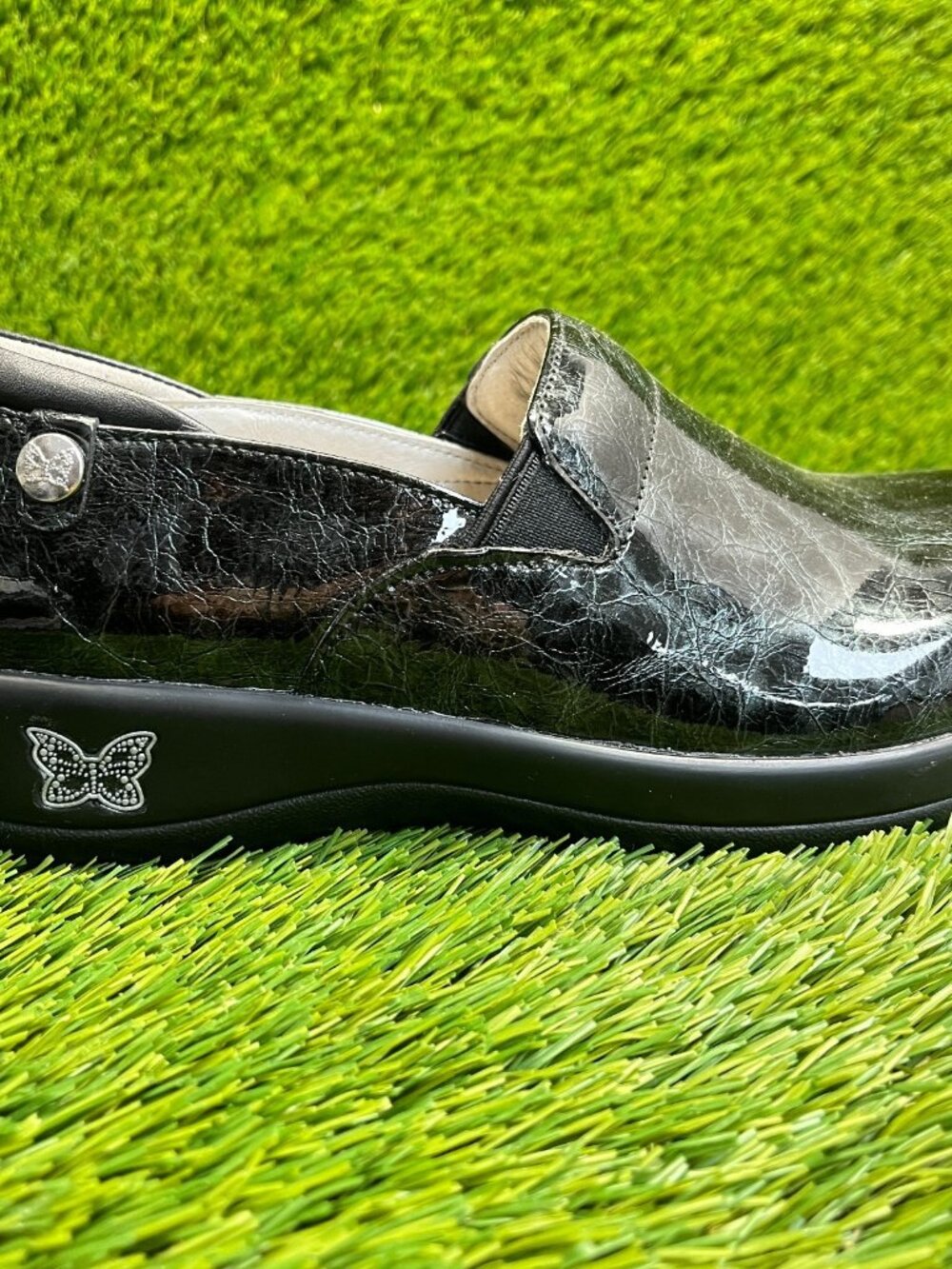 Alegria Keli Mantle Womens Size 7 Black Casual Classic Slip On Clogs Shoes